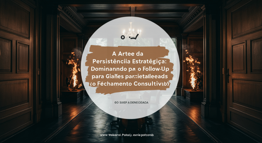 Imagem para A Arte da Persistência Estratégica: Dominando o Follow-up para Guiar Leads Qualificados ao Fechamento Consultivo