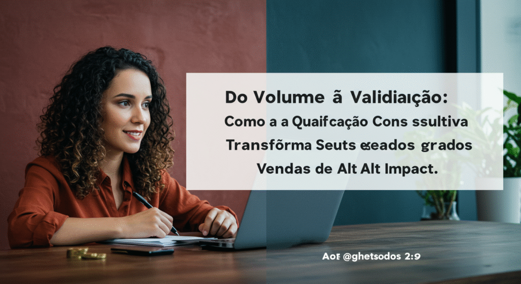 Imagem para Do Volume à Validação: Como a Qualificação Consultiva Transforma Seus Leads Gerados em Vendas de Alto Impacto